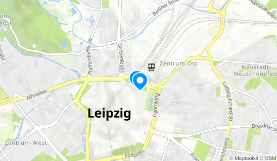 Kartenausschnitt nextbike Radverleih in Leipzig 